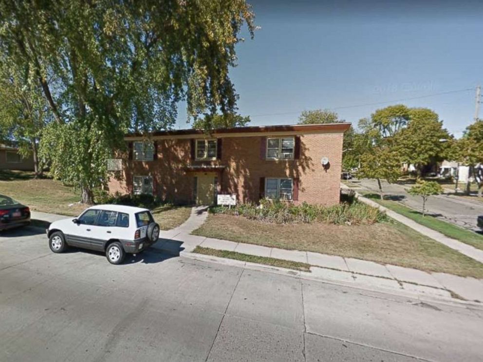 Police were called to this West Milwaukee, Wisconsin, apartment building before Adam Trammell, 22, was killed in a shower.