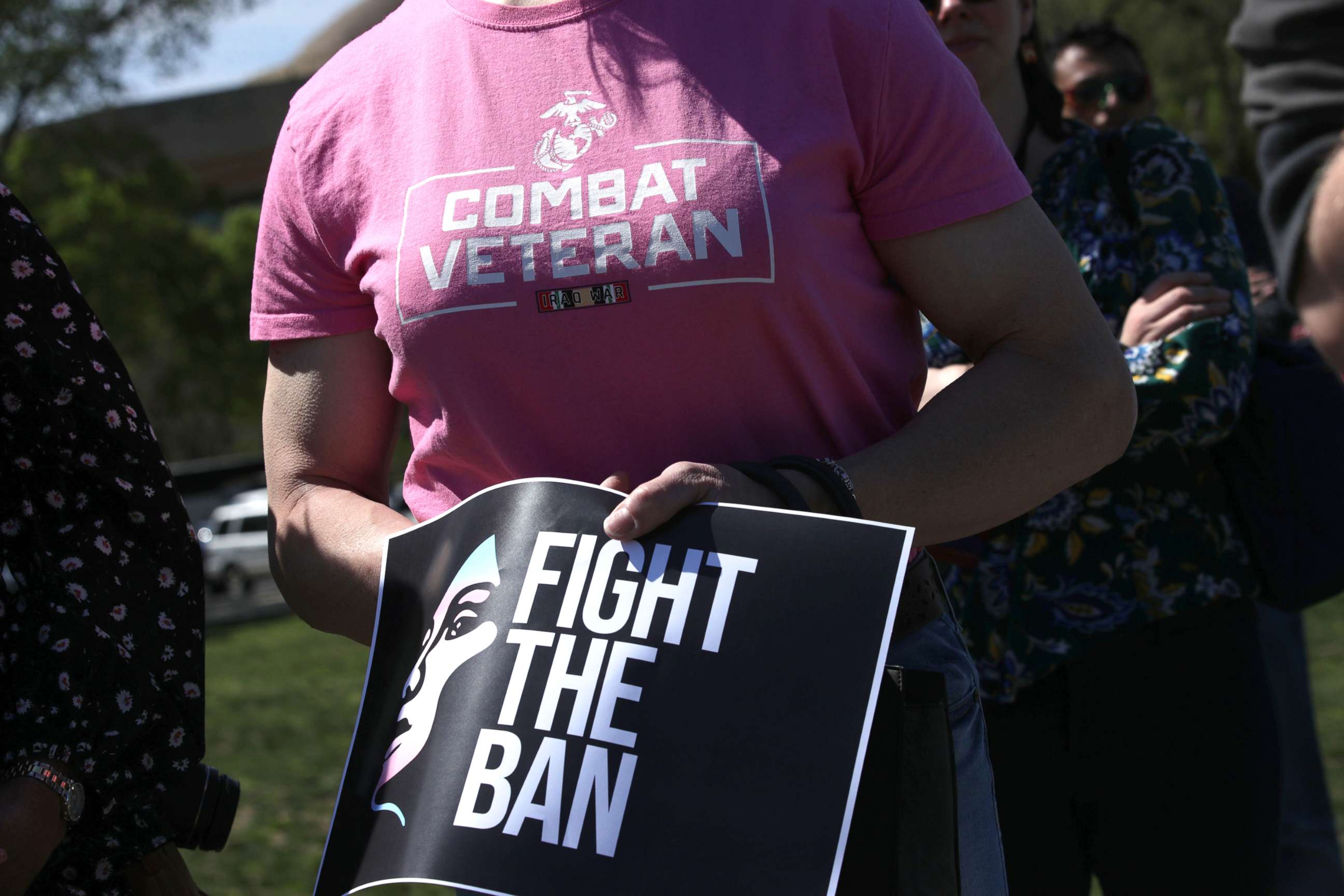 PHOTO: Activists participate in a rally at the Reflecting Pool at the Capitol, April 10, 2019, in Washington, D.C. 