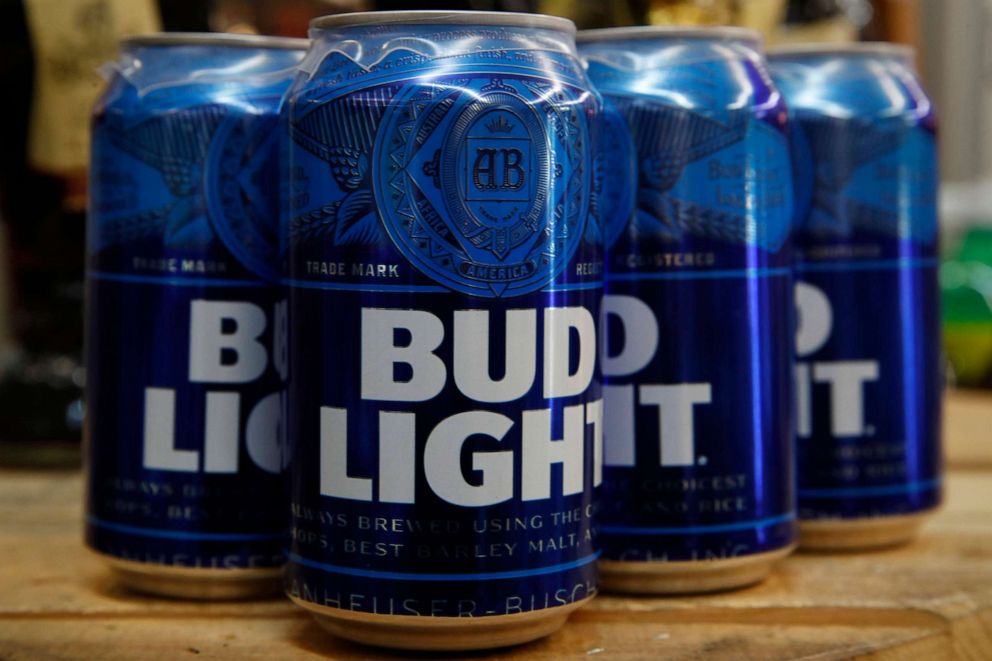 PHOTO: Cans of Bud Light beer are seen, Jan. 10, 2019.