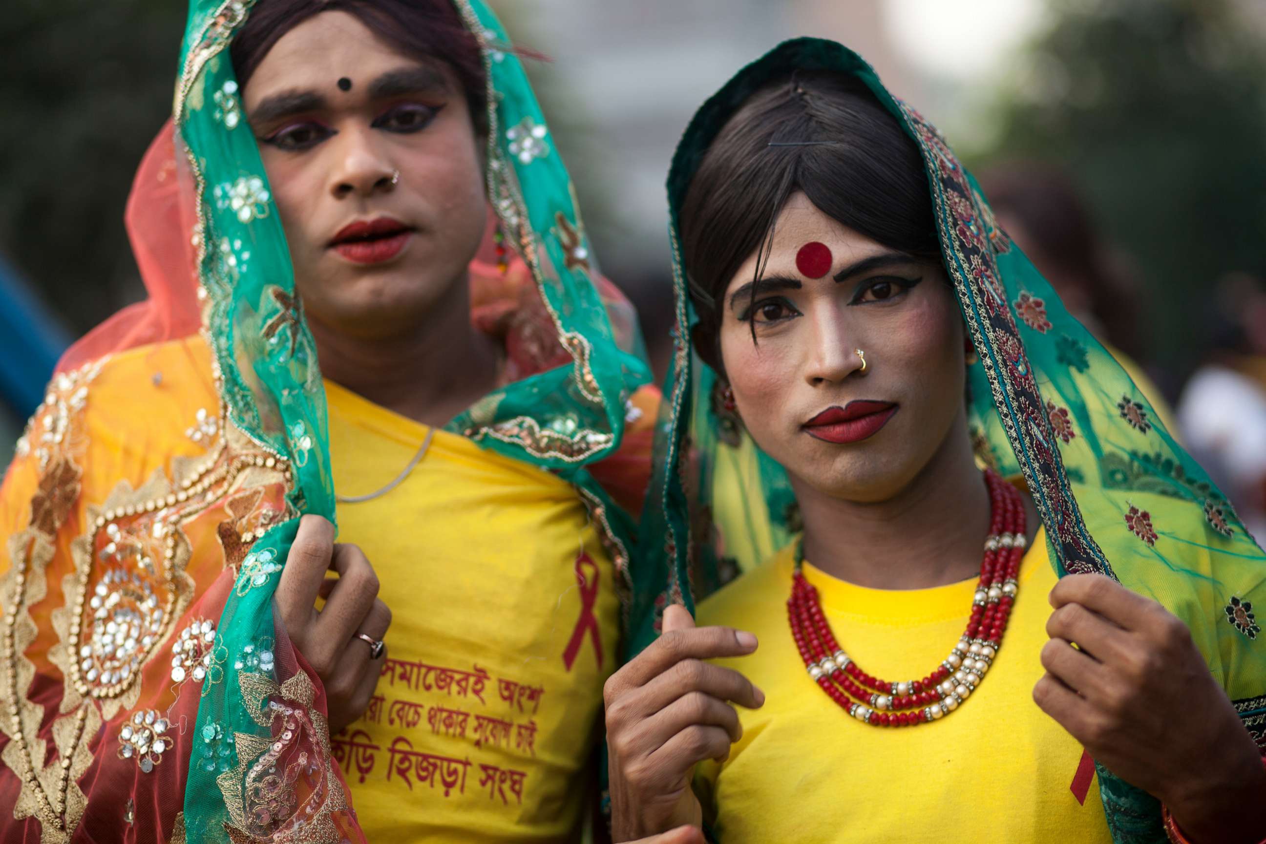 PHOTO: Social workers form and transsexuals made rally in Dhaka to aware people from HIV/AIDS on the occasion of 'World AIDS Day' on Dec. 1, 2014.