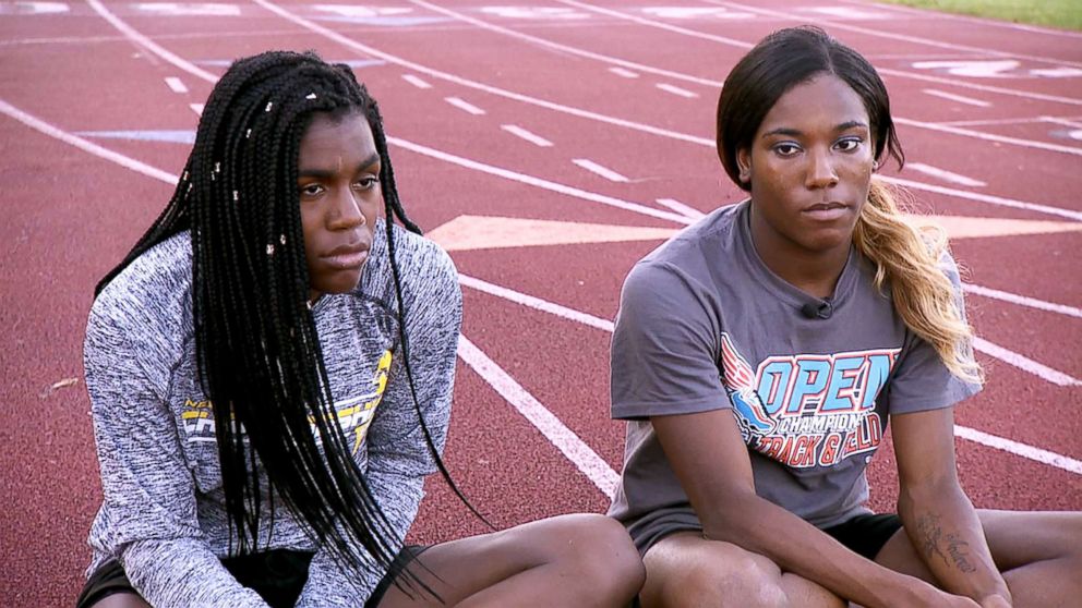 PHOTO: Andraya Yearwood (left) and Terry Miller (right), two transgender track and field student-athletes, open up about their experiences facing backlash in an interview with ABC News' Linsey Davis.