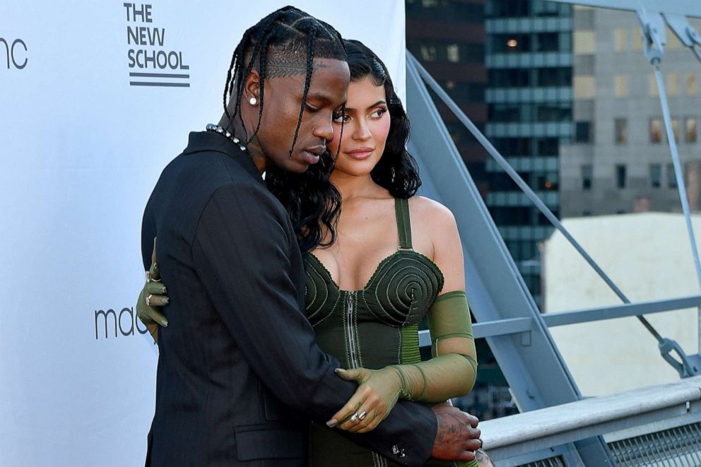 PHOTO: Travis Scott and Kylie Jenner attend the The 72nd Annual Parsons Benefit, June 15, 2021, in New York.