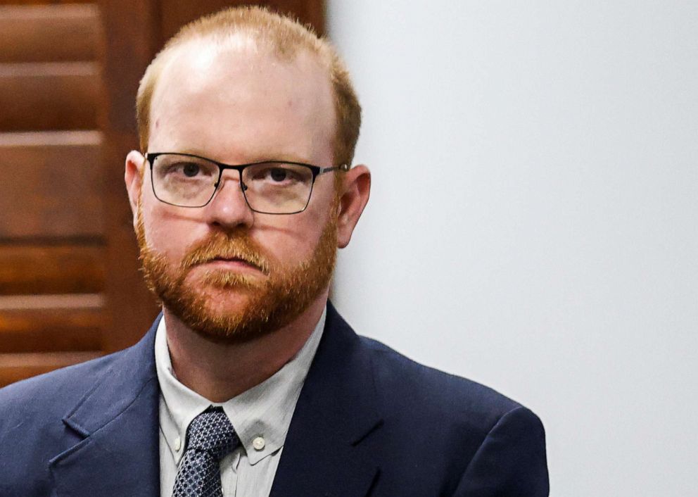 PHOTO: Travis McMichael attends the jury selection in his trial at the Gwynn County Superior Court, in Brunswick, Georgia, Oct. 27, 2021.