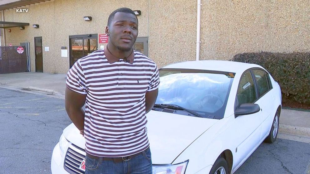 PHOTO: Every day for the past seven months, UPS worker Trenton Lewis has been walking to work, so his co-workers came together and surprised him with a car. 