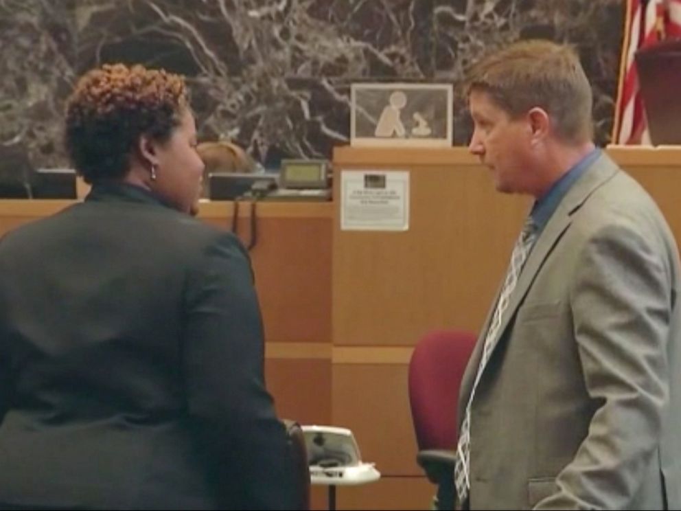 PHOTO: Michael Drejka, who killed Markeis McGlockton in front of a store in Clearwater, Florida, is appearing in court.