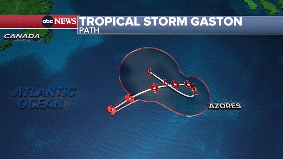 Tropical Storm Gaston and Three Other Storm Systems Form in Atlantic