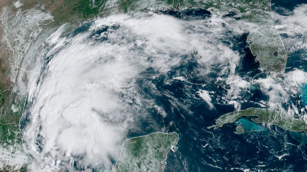 PHOTO: Tropical Storm Nicholas in the Gulf of Mexico, Sept. 12, 2021.