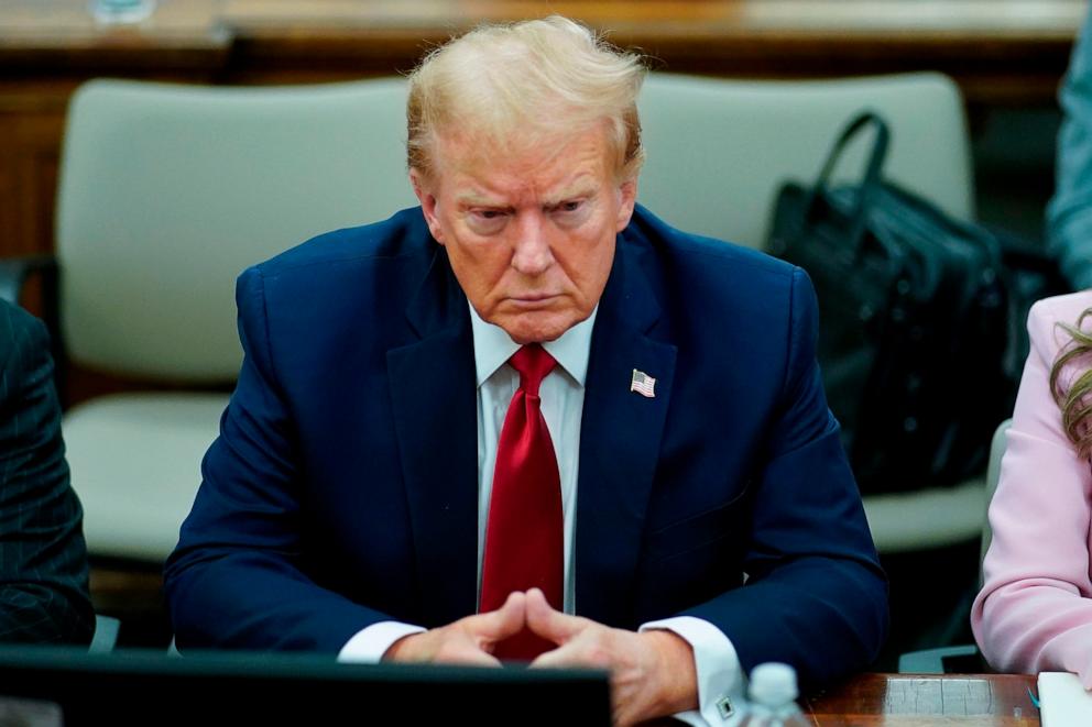 PHOTO: Donald Trump sits at the defense table at New York Supreme Court, Dec. 7, 2023, in New York. 