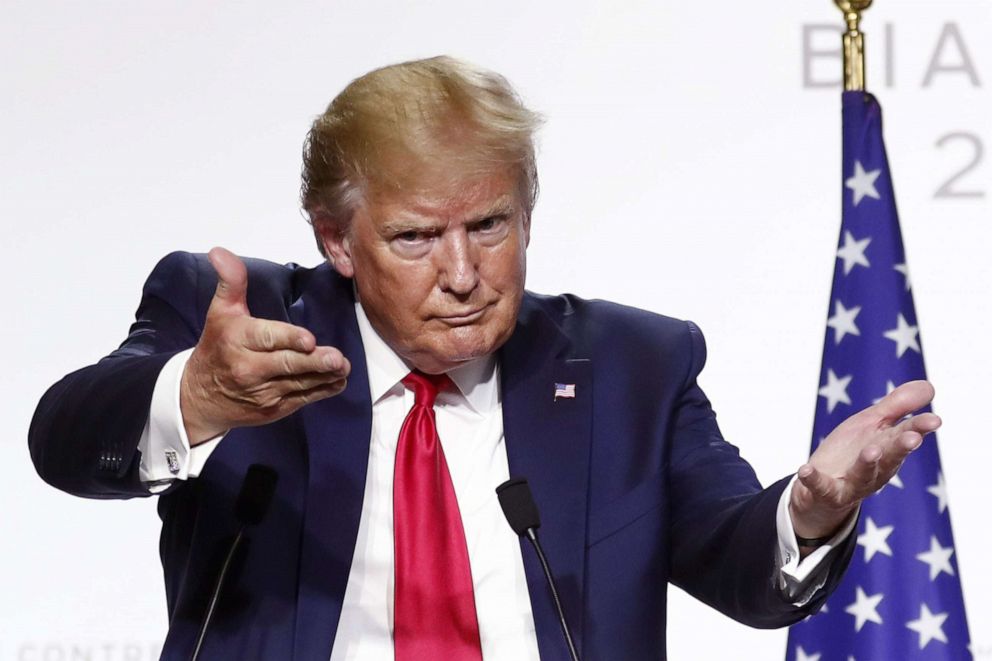 PHOTO: President Donald J. Trump speaks during a press conference on the closing day of the G7 summit in Biarritz, France, August 26, 2019.