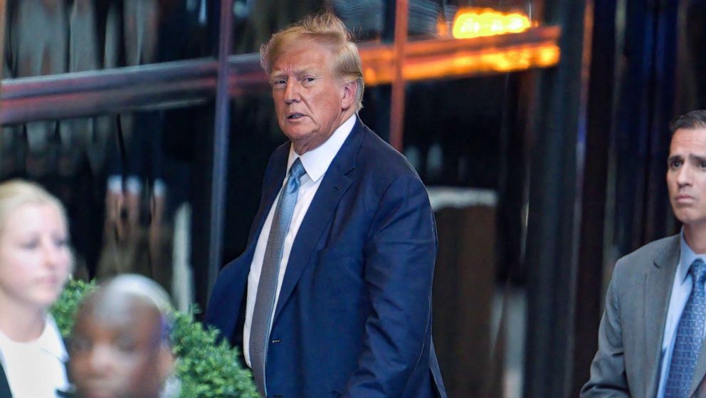 PHOTO: Former President Donald Trump arrives at Trump Tower on April 13, 2023 in New York City.