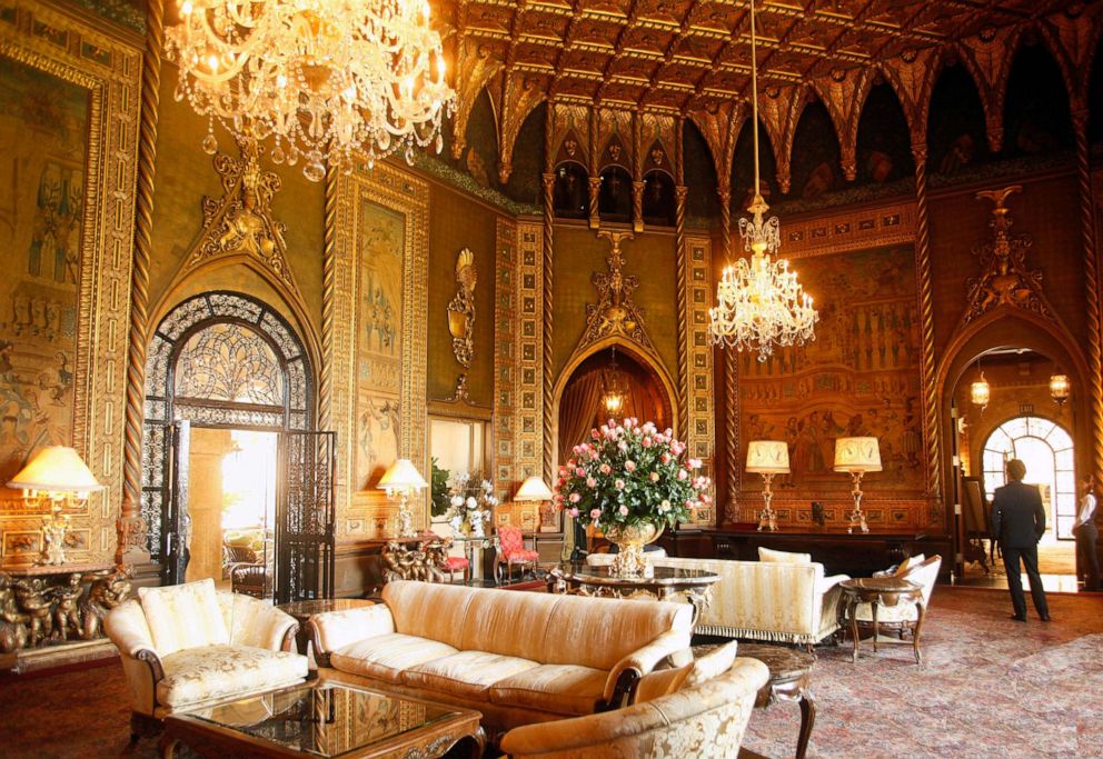 PHOTO: The grand living-room at stands in Mar-a-Lago estate in Palm Beach, Fla., May 3, 2011.