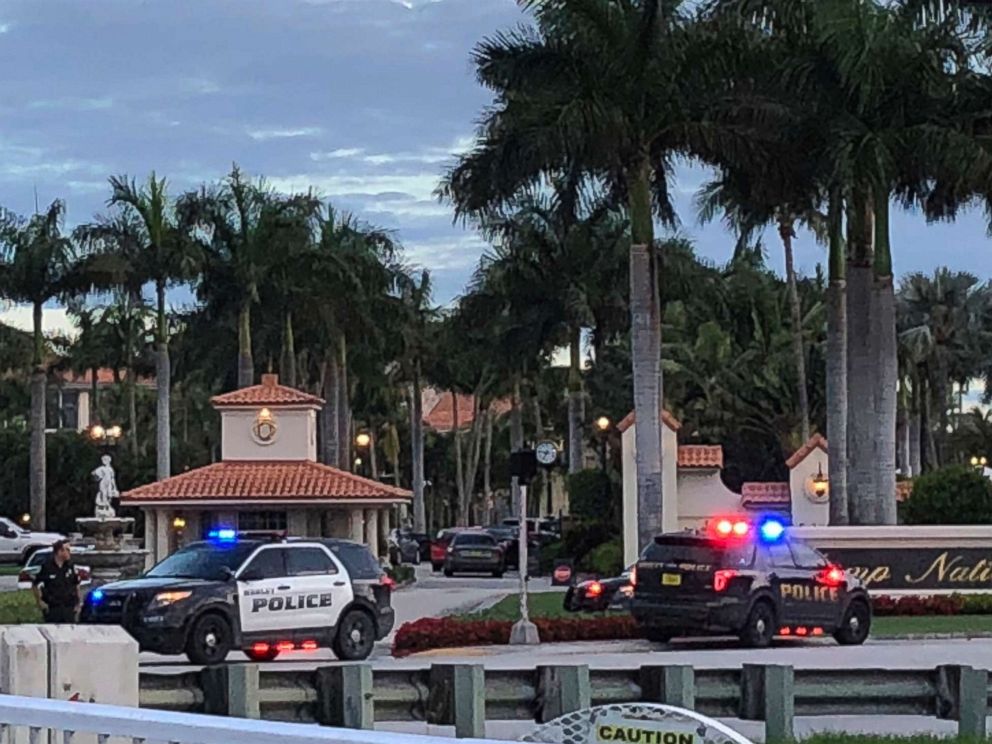 PHOTO: Police respond to The Trump National Doral resort after reports of a shooting inside the resort, May 18, 2018 in Doral, Fla.