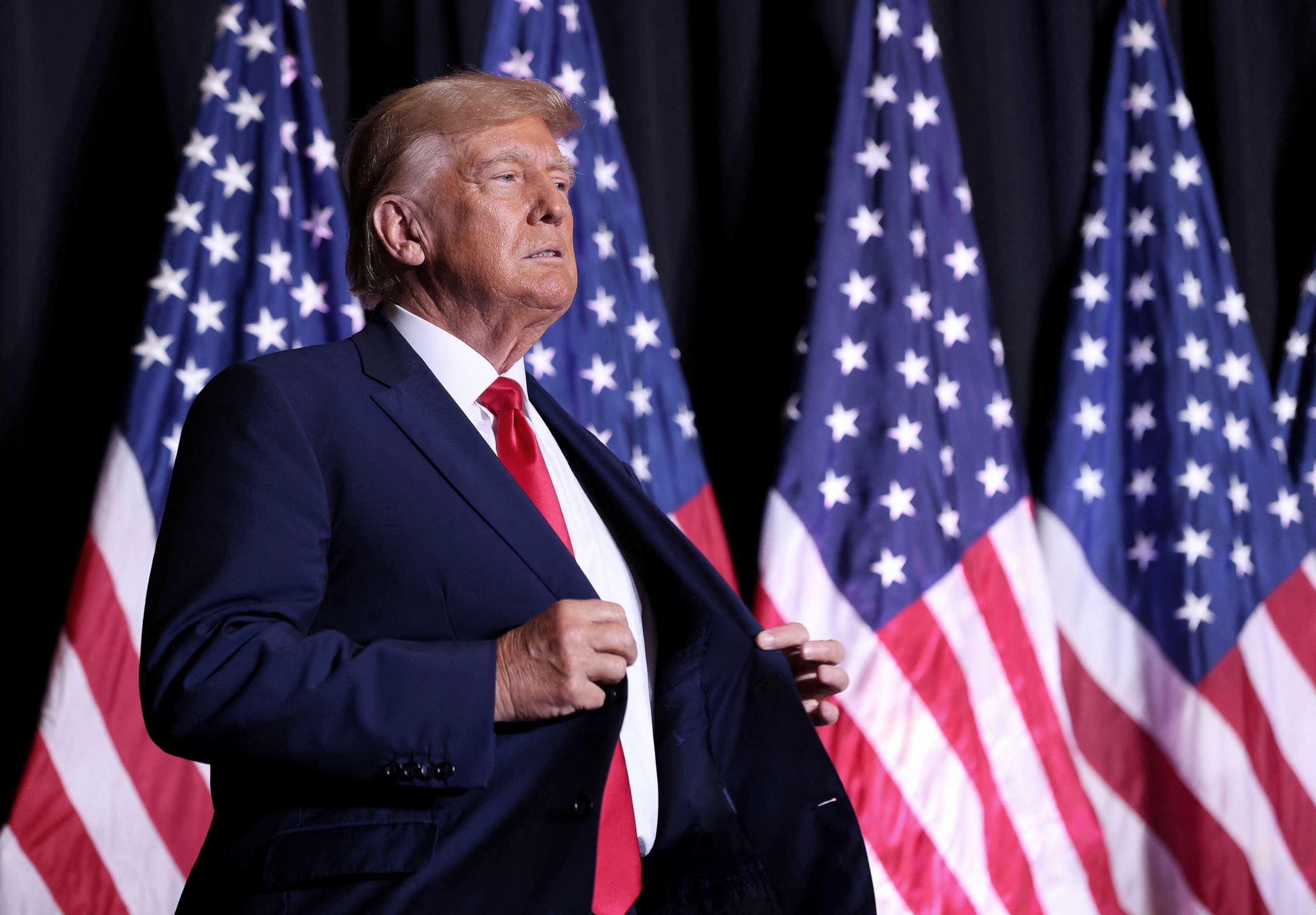 PHOTO:Former President and Republican presidential candidate Donald Trump attends a campaign event in Council Bluffs, Iowa, July 7, 2023.