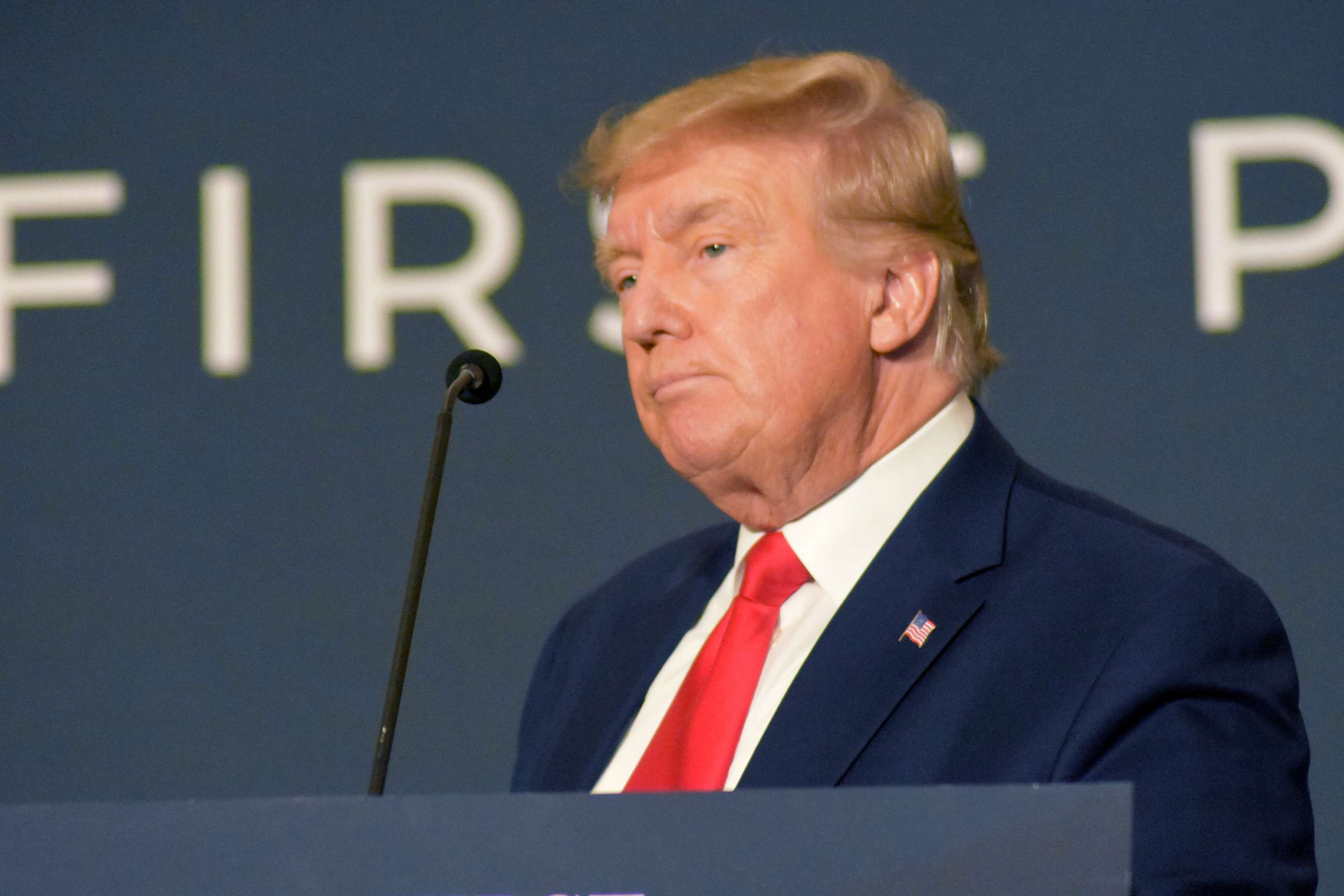 PHOTO: Former President Donald Trump delivers speaks at the America First Agenda Summit hosted by America First Policy Institute in Washington, D.C., on July 26, 2022.