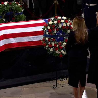 President-elect Donald Trump and Melania Trump paid respects to former President Jimmy Carter as the 39th president lies in state inside the U.S. Capitol Rotunda.