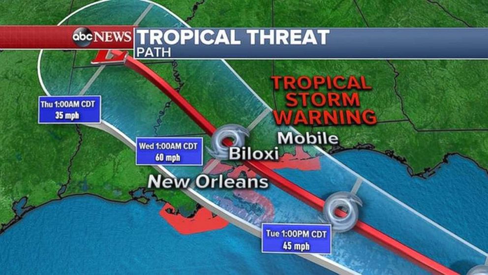 Tropical Storm Warning Issued For Gulf Coast Ahead Of Approaching Storm ...