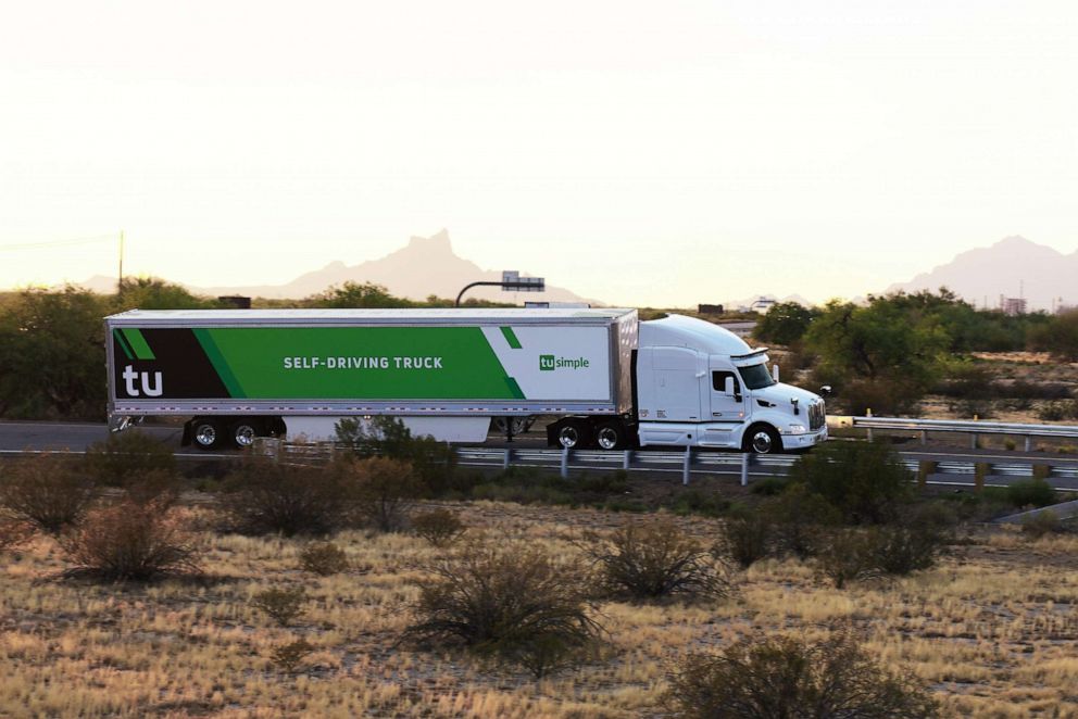 PHOTO: A TuSimple self-driving truck is seen here.