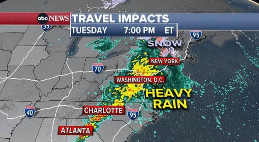 PHOTO: Tuesday weather map graphic