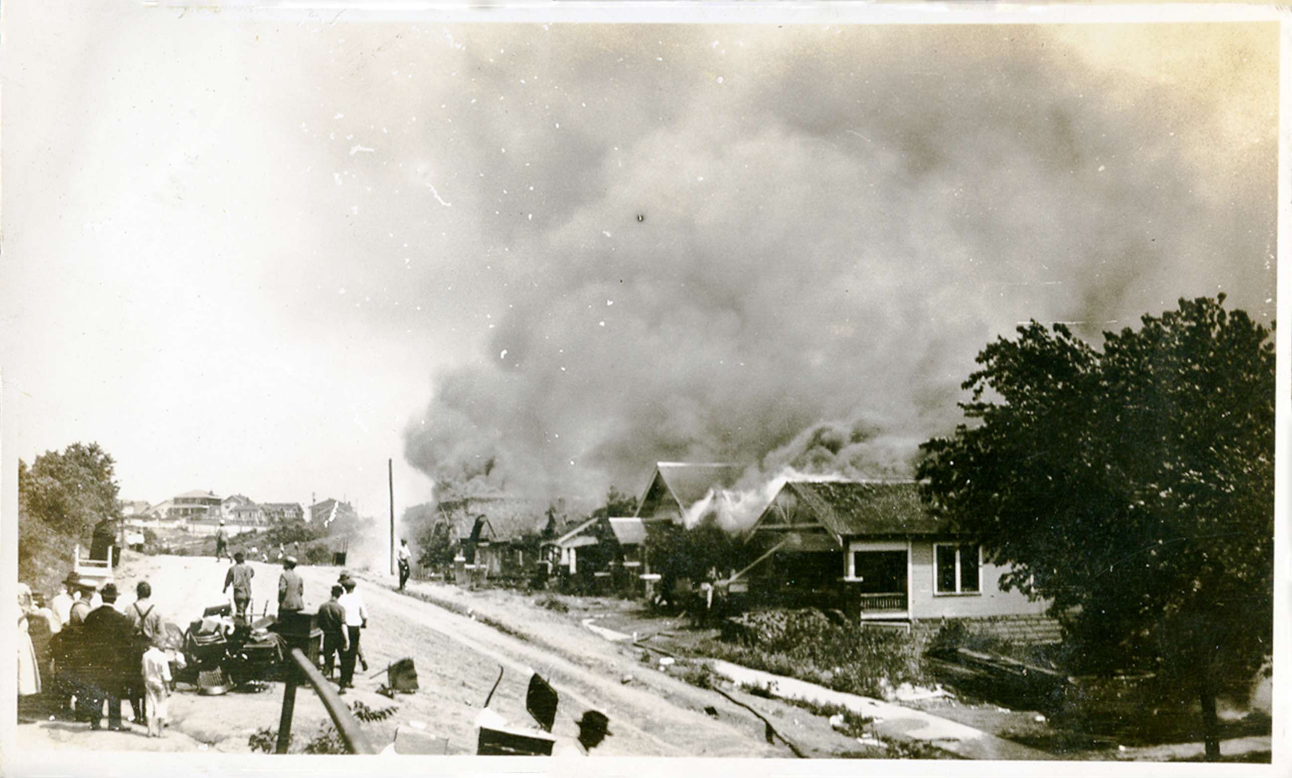 PHOTO: Photograph of damage from the Tulsa Race Massacre, Tulsa, Okla., June 1921. 