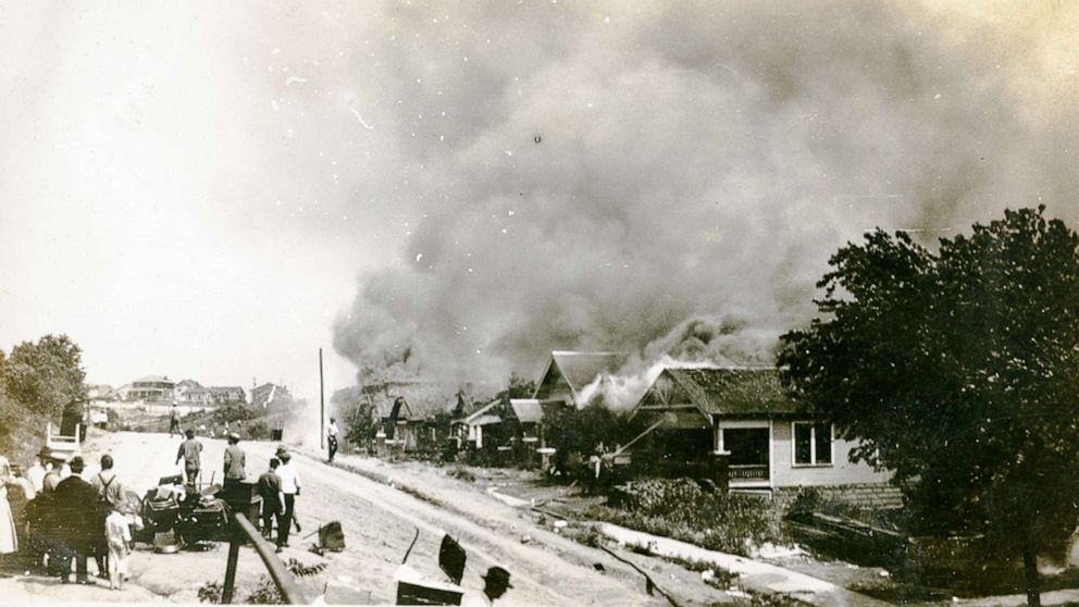 PHOTO: Photograph of damage from the Tulsa Race Massacre, Tulsa, Okla., June 1921. 