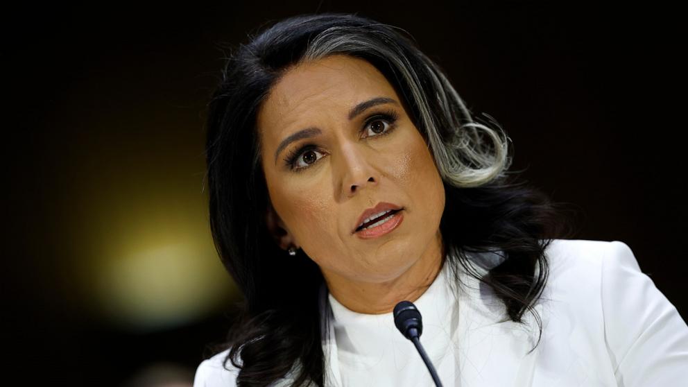 PHOTO: Tulsi Gabbard, President Donald Trump's nominee to be Director of National Intelligence, testifies during her confirmation hearing before the Senate Intelligence Committee, Jan. 30, 2025 in Washington.