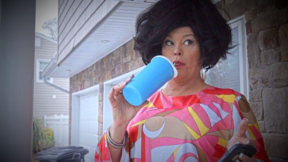 PHOTO: Jennifer Bobbi pictured as the character of Aunt Barbara in Commack, NY. 