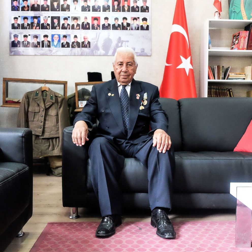 PHOTO: Kemal Yalcin who served in the Turkish Brigade as an infantryman during the war in Korea is pictured in Istanbul, May 17, 2018.