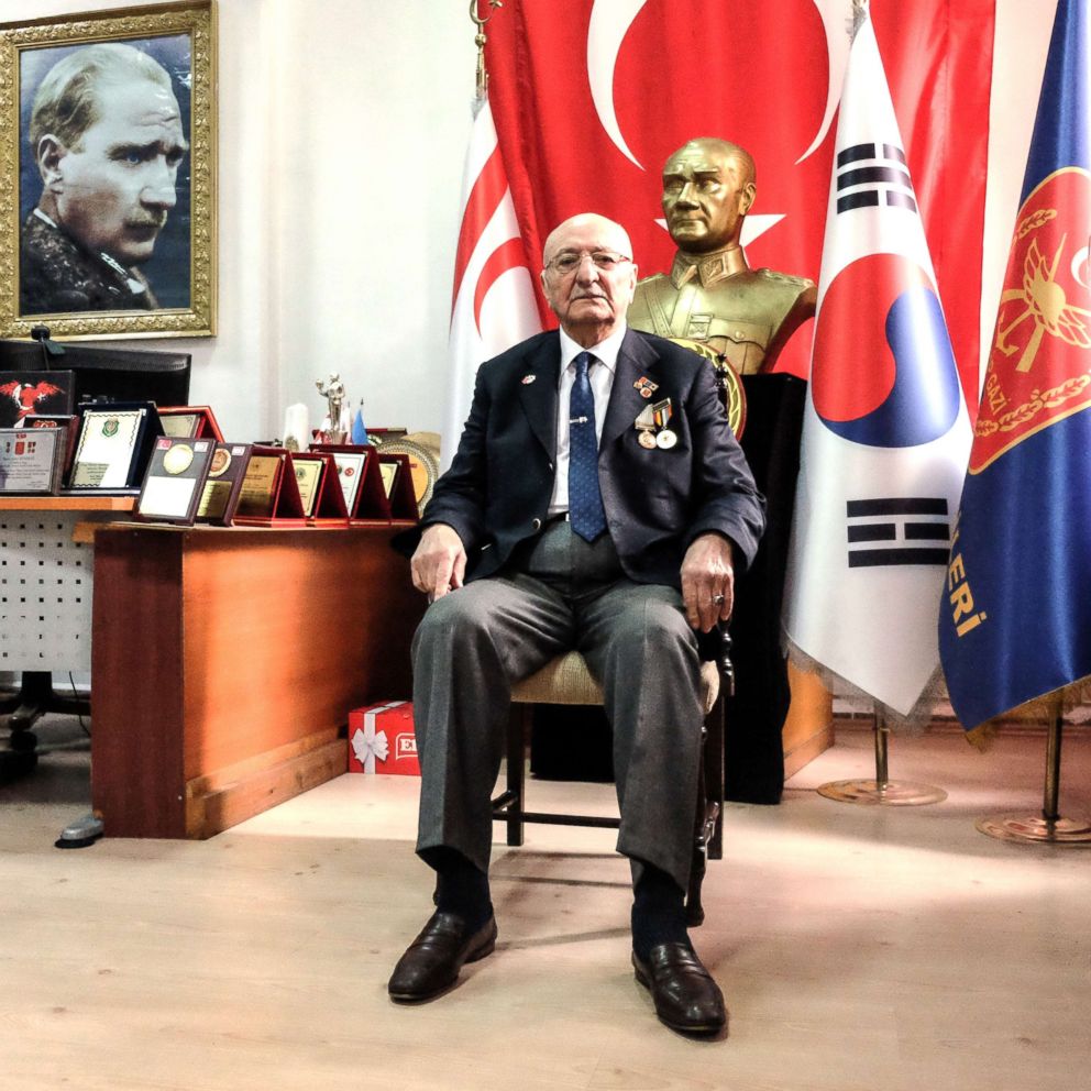 PHOTO: Mehmet Arif Boran who fought in the Korean war as an infantryman is pictured on May 17, 2018, in Istanbul.