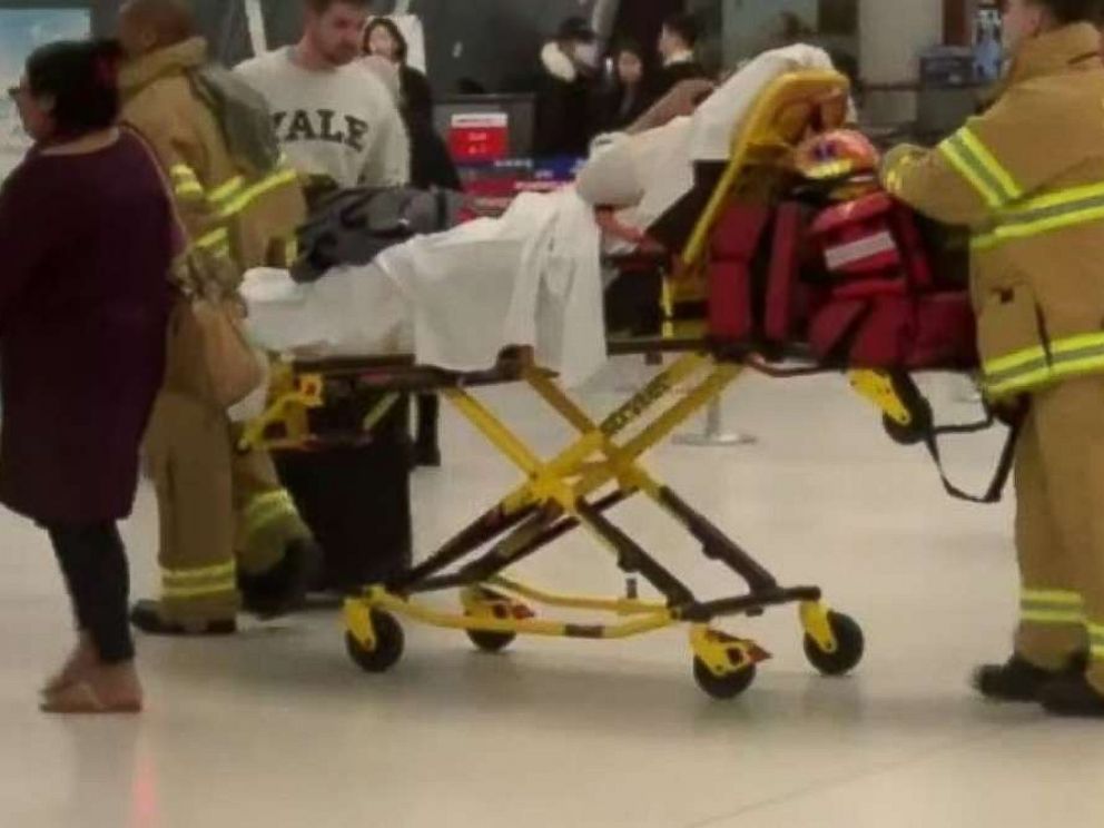 PHOTO: Twenty-nine people were injured on a Turkish Airlines flight that made an emergency landing at JFK Airport in New York on Saturday, March 9, 2019.