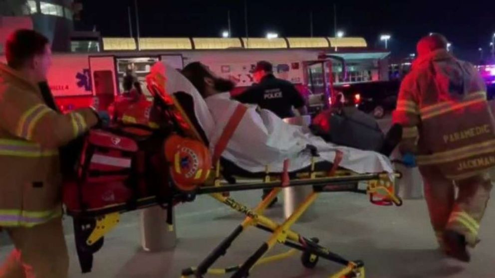 PHOTO: Twenty-nine people were injured on a Turkish Airlines flight that made an emergency landing at JFK Airport in New York on Saturday, March 9, 2019.