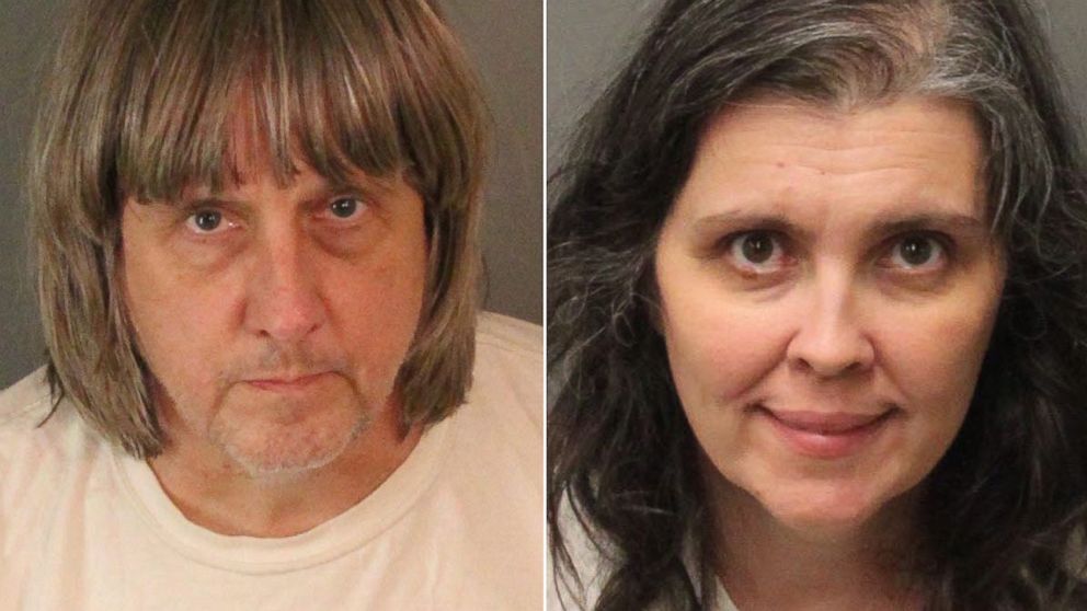 PHOTO: Mugshots of David Turpin and Louise  Turpin of Perris, Calif., provided by the Riverside County Sheriff's Department, Jan. 15, 2018.