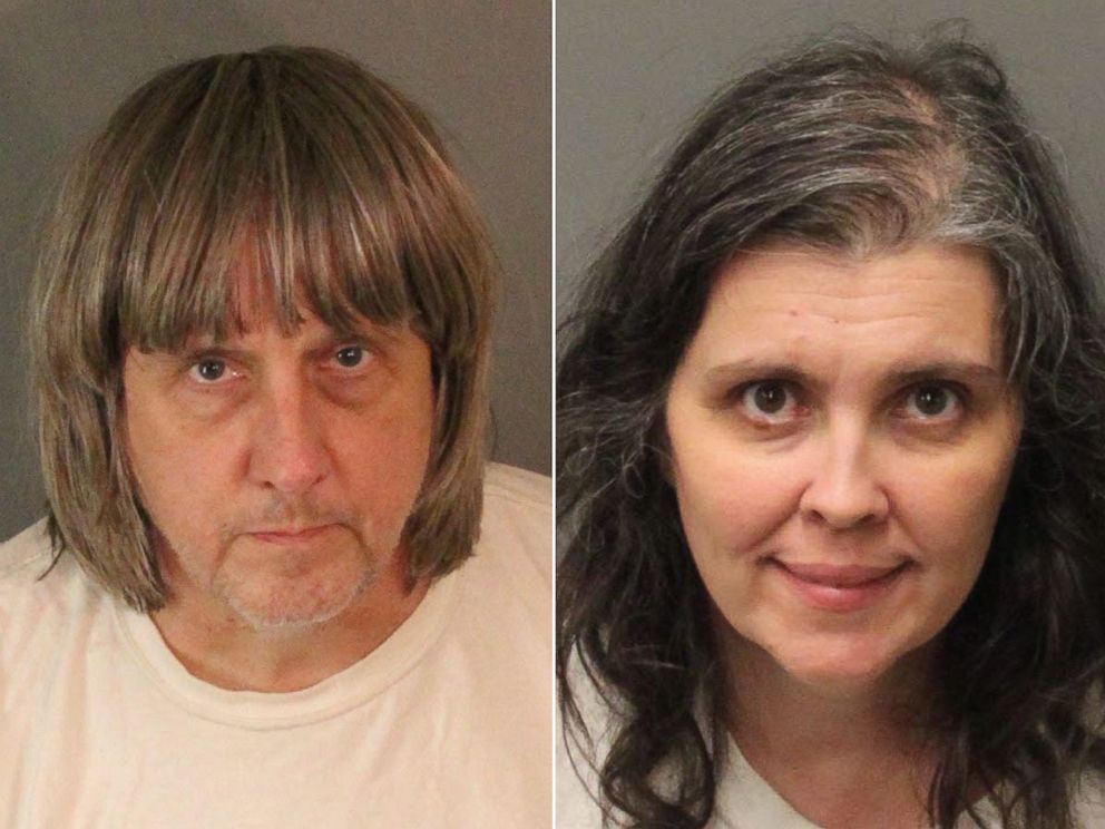 PHOTO: Mugshots of David Turpin and Louise  Turpin of Perris, Calif., provided by the Riverside County Sheriff's Department, Jan. 15, 2018.