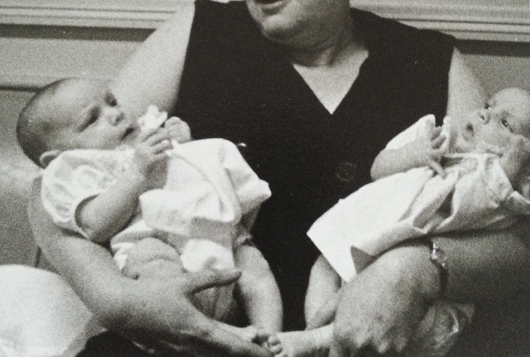 PHOTO: Sharon Morello is seen here with her twin sister in this undated family photo.  