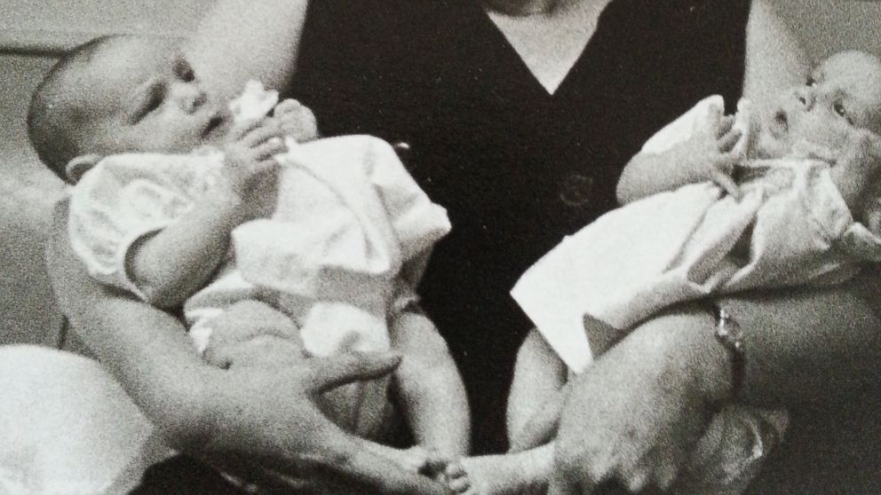 PHOTO: Sharon Morello is seen here with her twin sister in this undated family photo.  