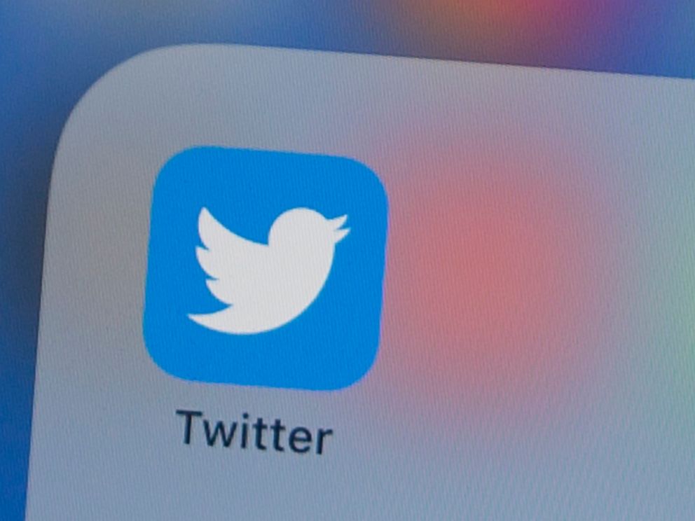 PHOTO: In this file photo taken on July 10, 2019, the Twitter logo is seen on a phone in this photo illustration in Washington, DC.
