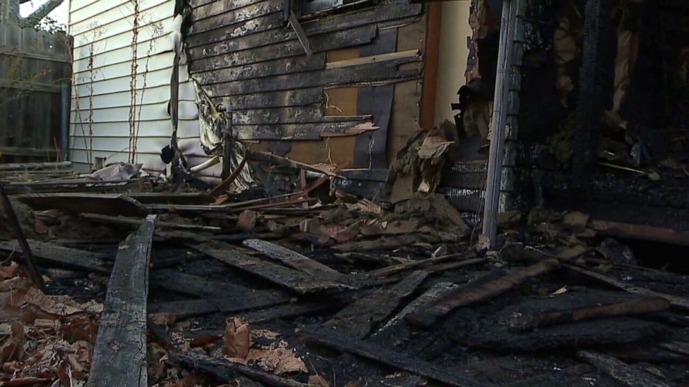 PHOTO: A fire devastated Tyler Revel's home in Wichita, Kansas, on Nov. 27
