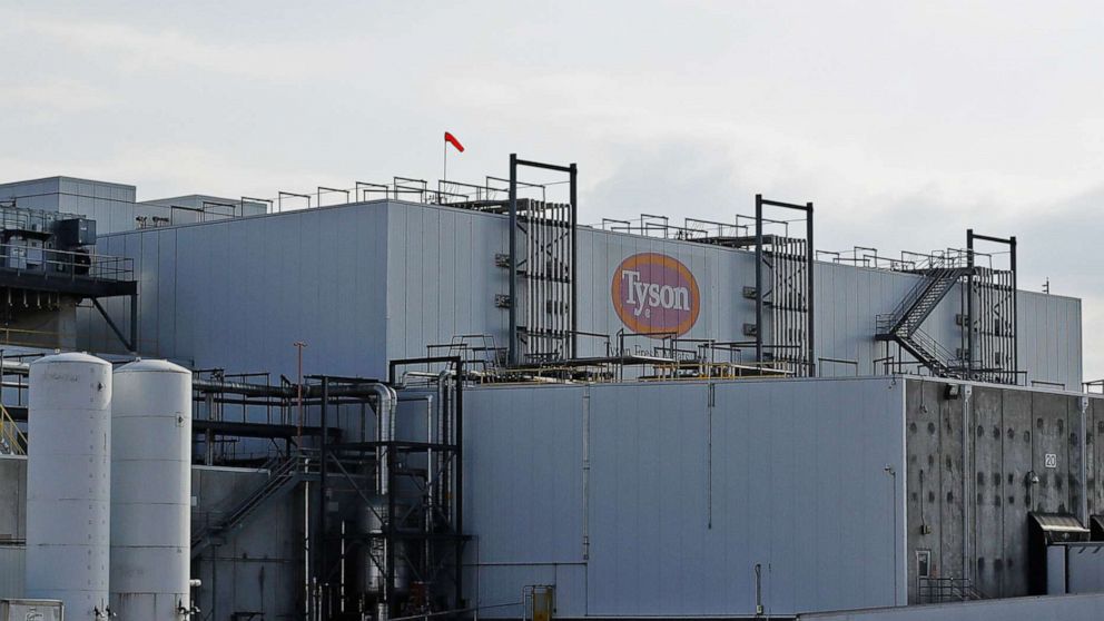 PHOTO: A Tyson Fresh Meats plant is seen April 27, 2020, in Emporia, Kan.