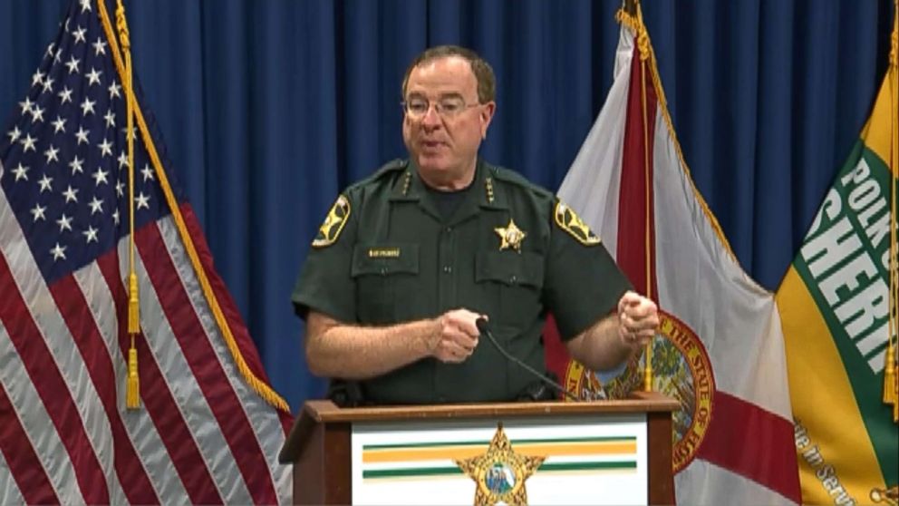 PHOTO: Polk County Sheriff Grady Judd speaks during a press conference, Aug. 29, 2018, in Winter Haven, Fla.