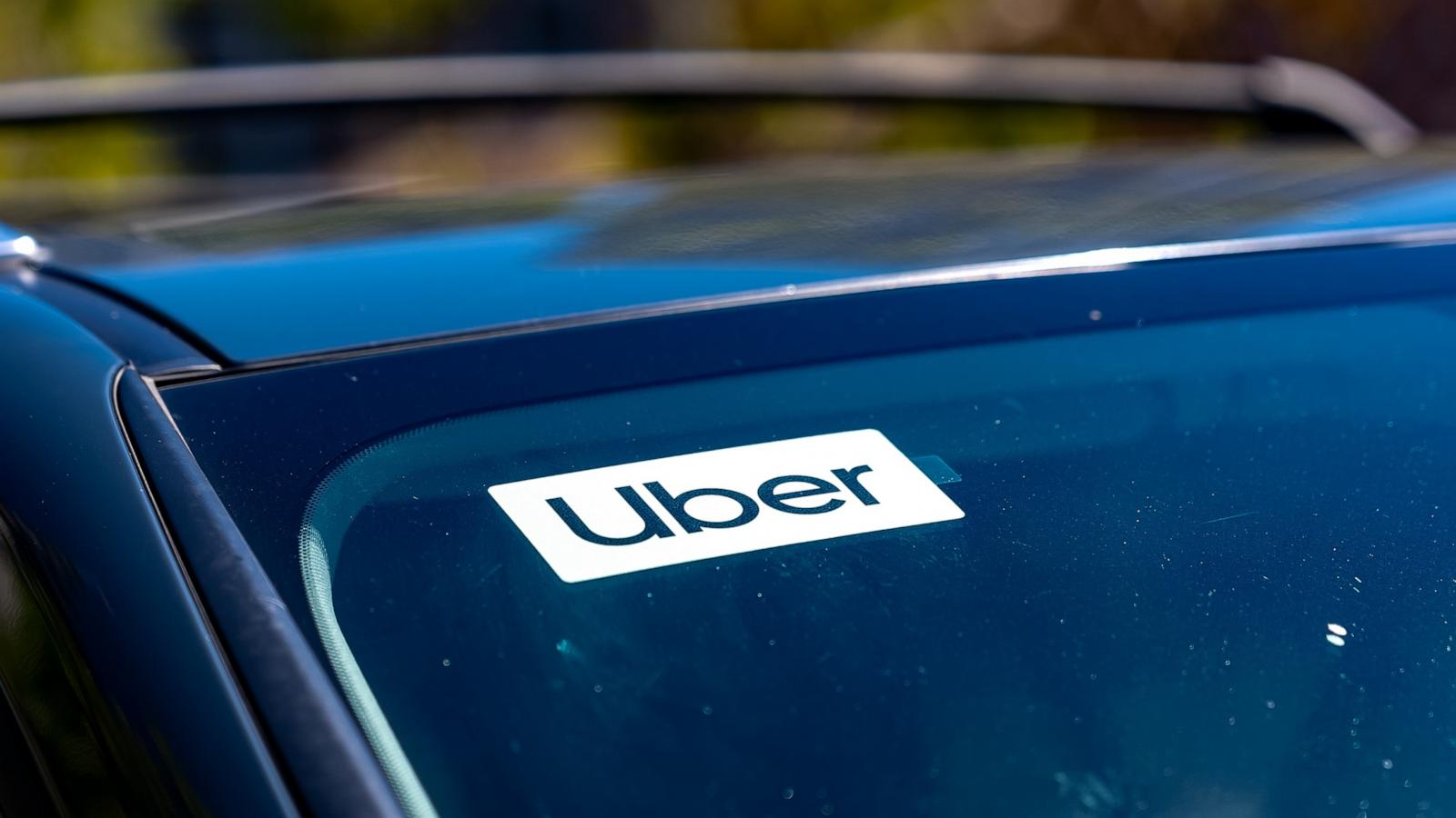 PHOTO: Uber signage on a vehicle in San Francisco, Aug. 3, 2026.