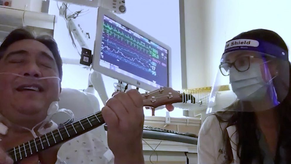 PHOTO: Heart transplant patient Sean Tiwanak played a duet with Dr. Lily Stern at Cedars-Sinai hospital in Los Angeles two days before the life-saving operation, which was successful.