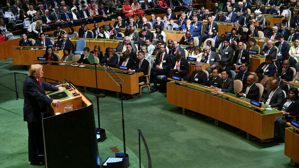 PHOTO: President Donald Trump speaks during the 81st session of the United Nations General Assembly at United Nations headquarters, Sept. 22, 2026.