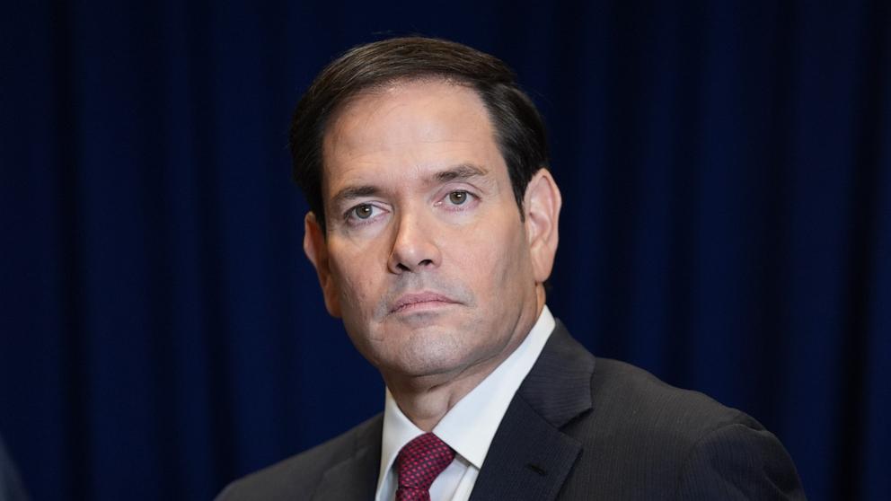 PHOTO: Secretary of State Marco Rubio listens as President Donald Trump meets with Argentine President Javier Milei during the United Nations General Assembly, Sept. 23, 2025, in New York. 