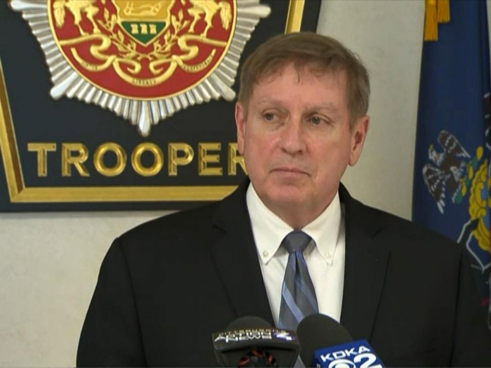 PHOTO: District Attorney Rich Bower talks to the press about a 14-year-old boy arrested and weapons seized from his home after an alleged threat to shoot other students at a Pennsylvania high school, Jan. 26, 2018.
