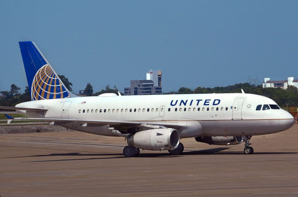 PHOTO: In this Sept. 4, 2019, file photo, a United Airlines passenger jet taxis at Nashville International Airport in Nashville, Tenn.