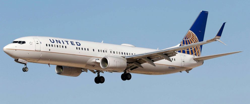 PHOTO: A United Airlines Boeing 737 jetliner lands at McCarran International Airport in Las Vegas, Feb. 26, 2017.