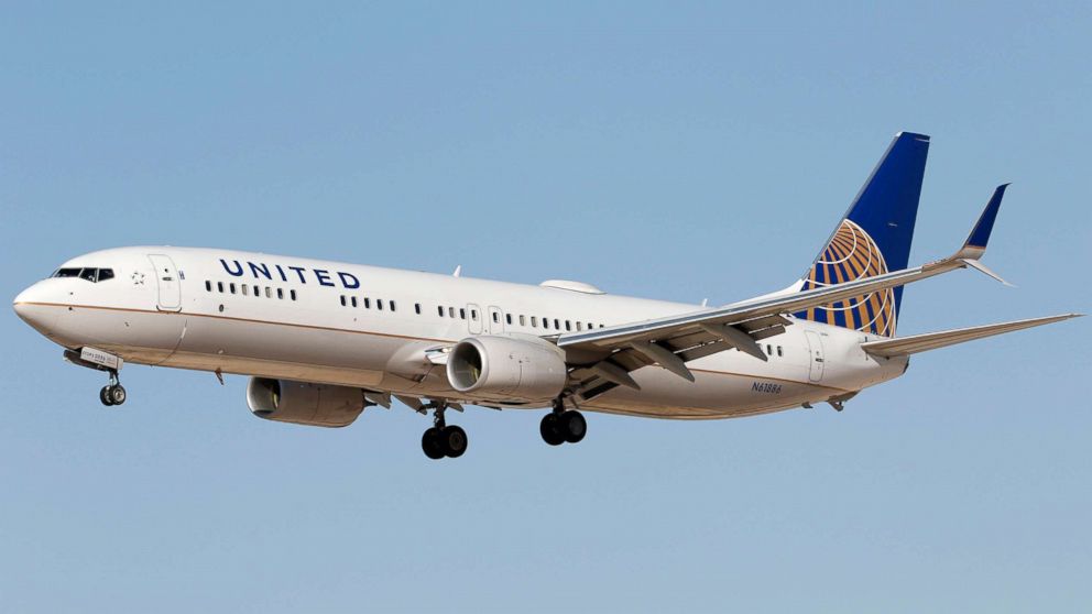 A United Airlines Boeing 737 jetliner lands at McCarran International Airport in Las Vegas, Feb. 26, 2017.