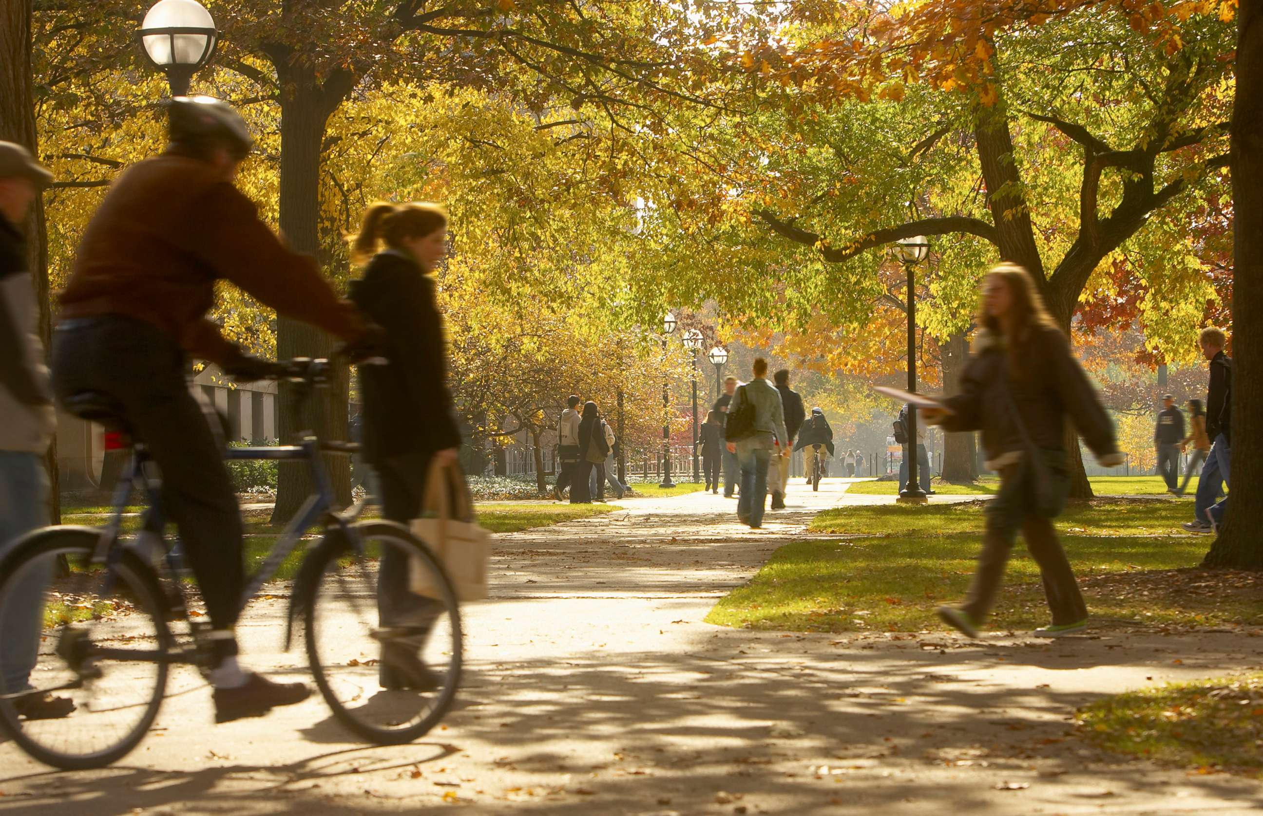 PHOTO: Students walk on a college campus in an undated stock photo. 