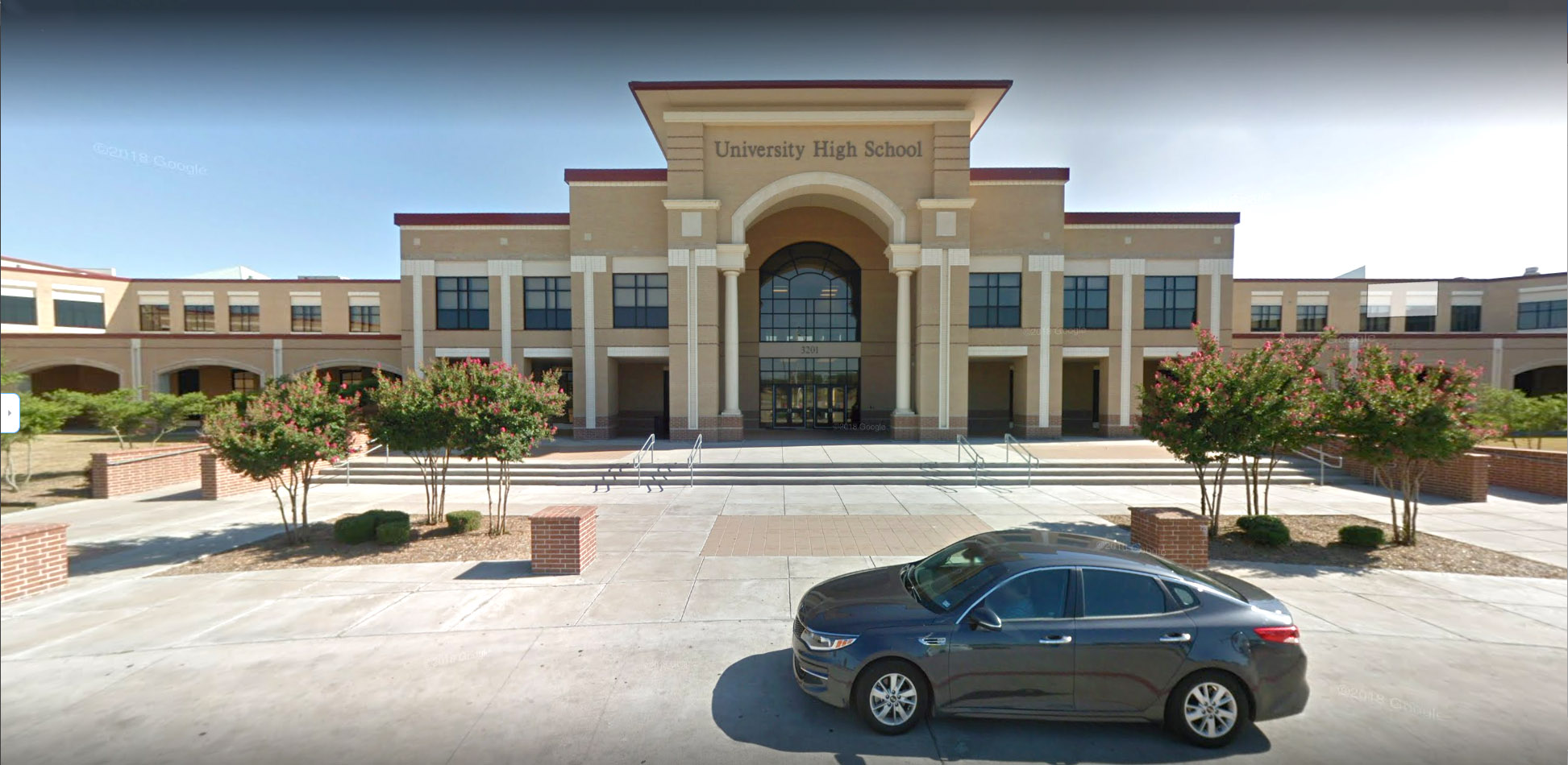 PHOTO: University High School, pictured in an image taken from Google Maps Street View, is part of the Waco Independent School Disctict in Waco, Texas.