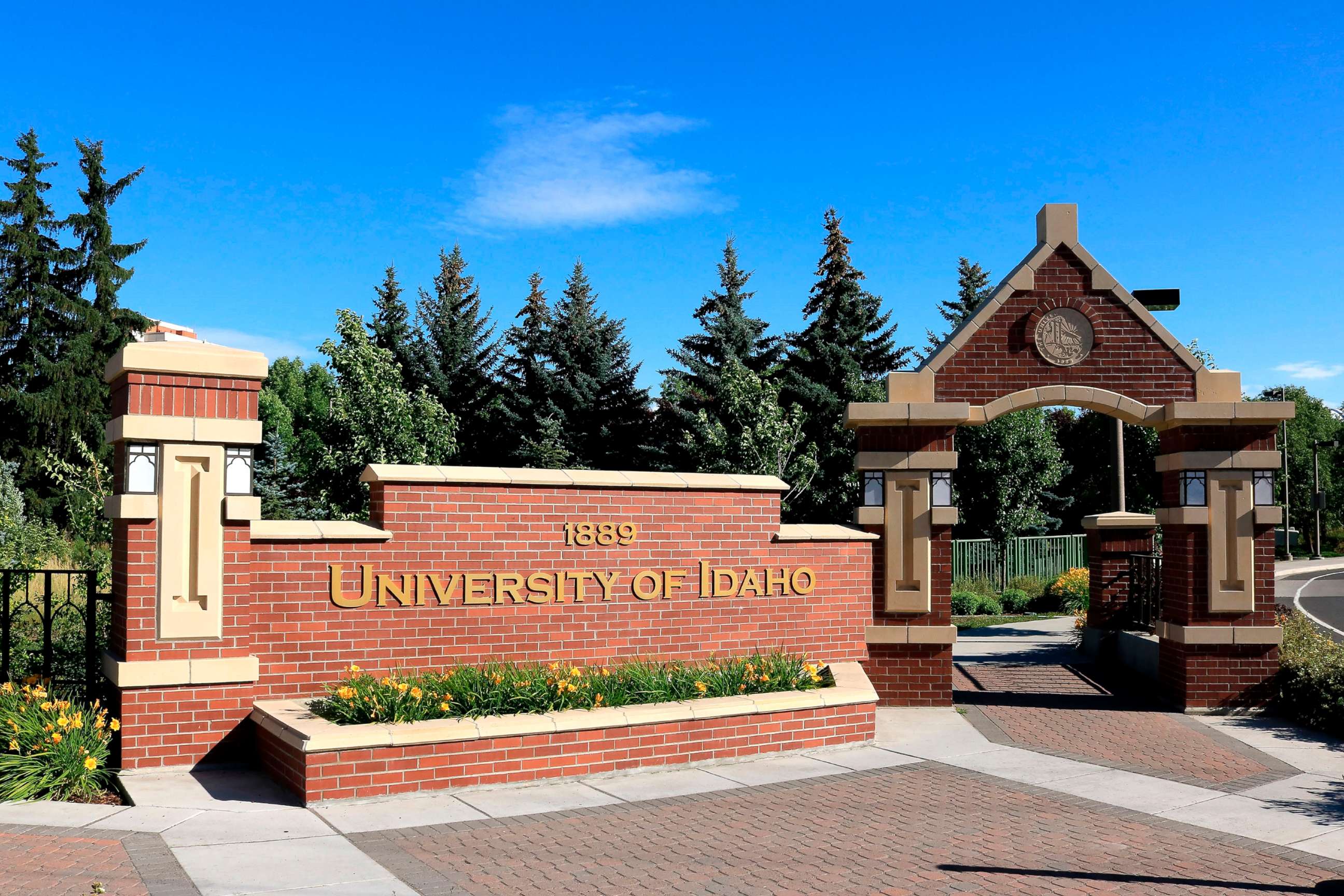 PHOTO: The entry sign into the University of Idaho campus stands in Moscow ,Idaho, July 10, 2017. 