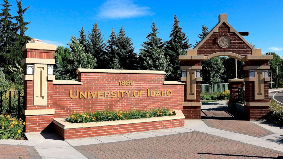 PHOTO: The entry sign into the University of Idaho campus stands in Moscow ,Idaho, July 10, 2017. 